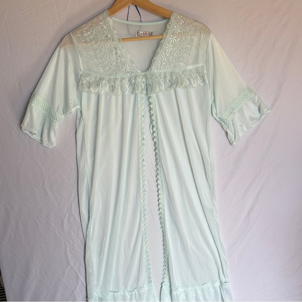 "Feminine Blue Sheer Lace Nightie